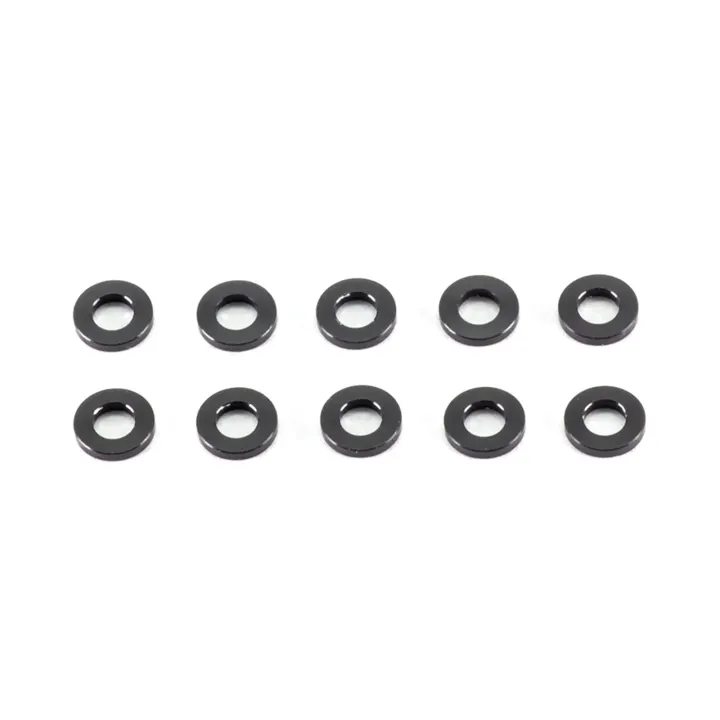A006-10 Aluminum Washer 3X6X1.0mm (Black/10Pcs)