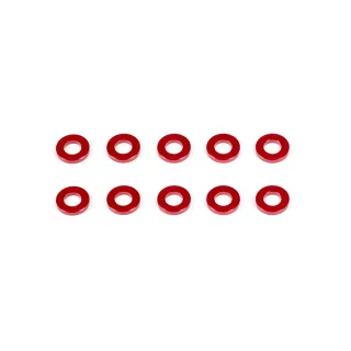 CM-A005-10 Aluminum Washer 3X6X1.0mm (Red/10Pcs)