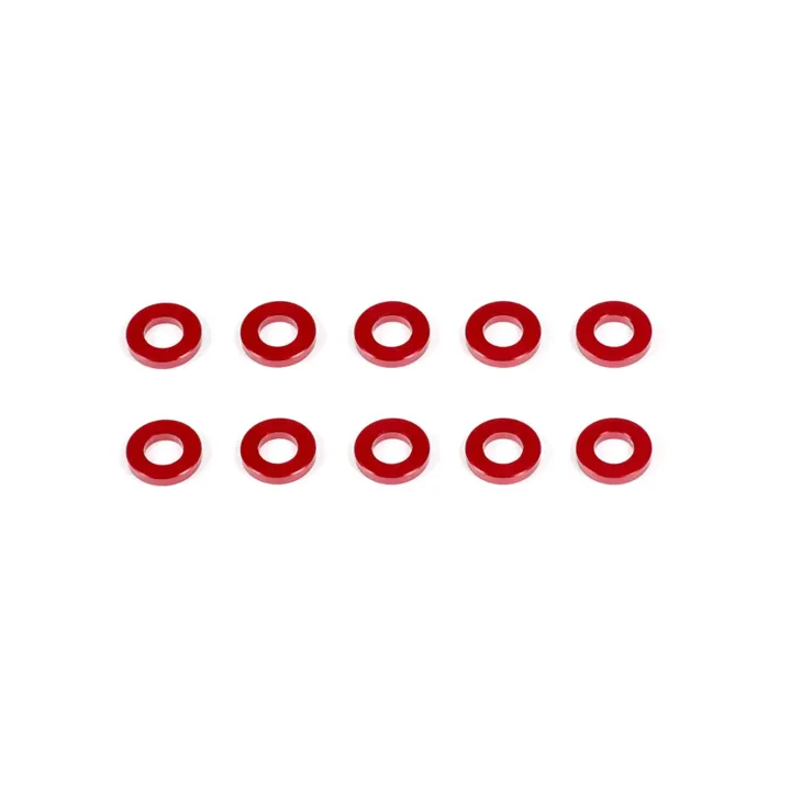 CM-A005-10 Aluminum Washer 3X6X1.0mm (Red/10Pcs)