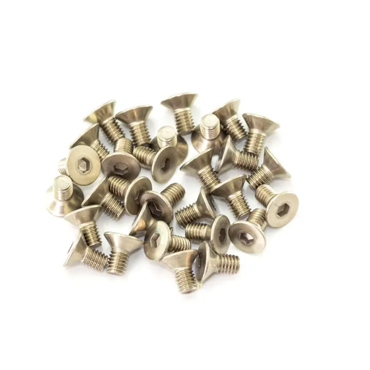 B02306-T M3X6mm Titanium Flat Head Screw (30Pcs)