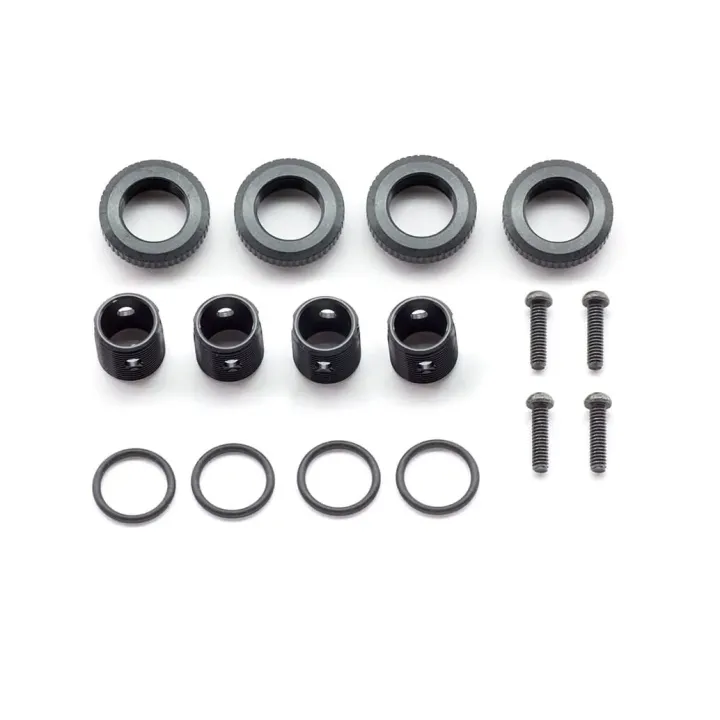 SMJ3351BK Alu Body Height Adjuster (Black/4Pcs) − InfinityRC