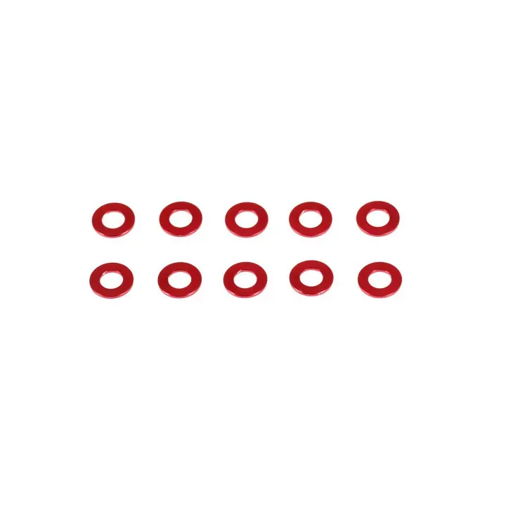 CM-A005-05 Aluminum Washer 3X6X0.5mm (Red/10Pcs) − InfinityRC