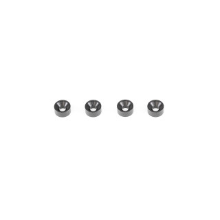 TS047 Alu Cone Washer 3X7.5mm (Black/4Pcs)
